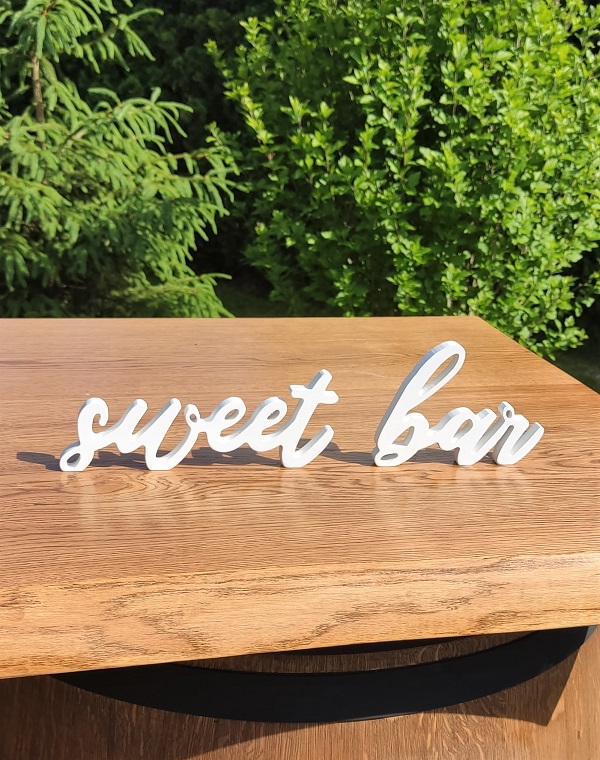 Dřevěný nápis Sweet bar
